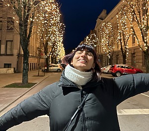 Eylül enjoying Christmas time in Kaunas